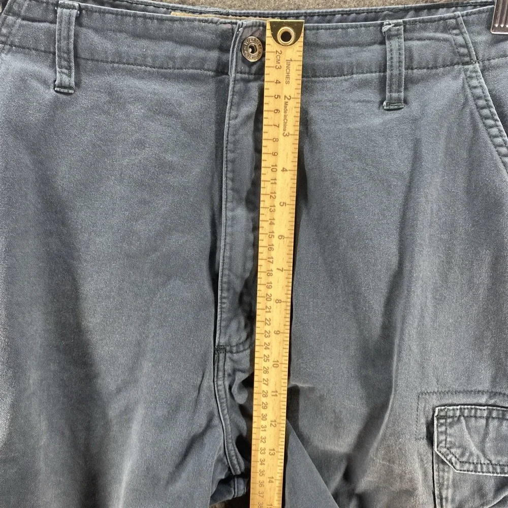 Wrangler Authentics Cargo Shorts Mens 38 Navy Blue Cotton Relaxed Fit ZM6BSM2